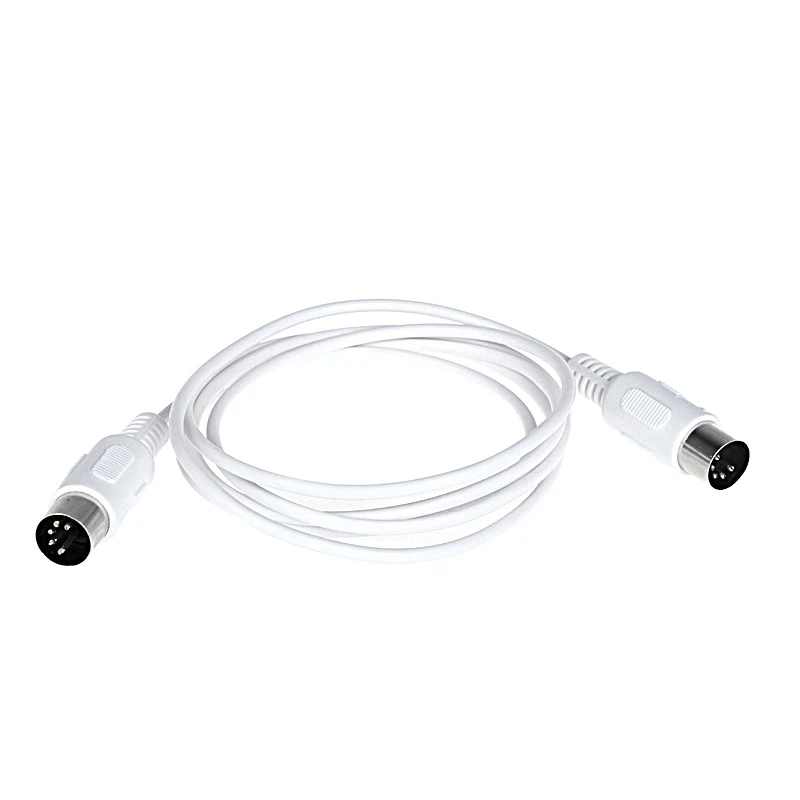 Copper Audio Cord 5 Pin Male to 5 Pin Male MIDI Extension Cable Waterproof for Musical Instrument