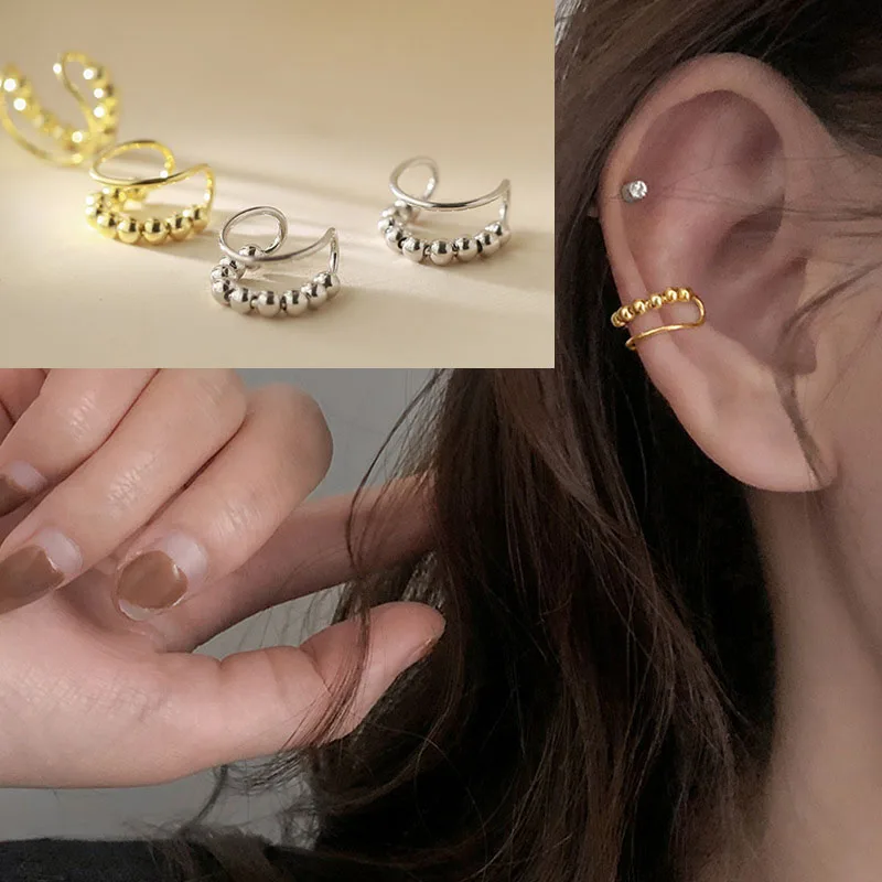 New Cilp Earring Fashion Punk Ear Clips No Piercing Fake Cartilage Ring Bone Woman Girl Jewelry | Украшения и аксессуары