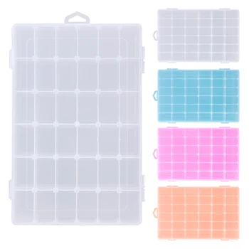 

36 Compartment Plastic Storage Box Practical Adjustable Plastic Case For Bead Rings Jewelry Display Organizer
