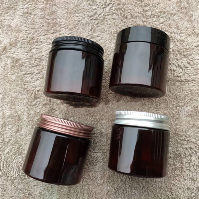 2pcs 8 Oz Empty Candle Jar Round Amber Glass Containers With Lid for DIY  Aromatherapy Salve Scrubs Cream Storage Cosmetics 250ml - AliExpress