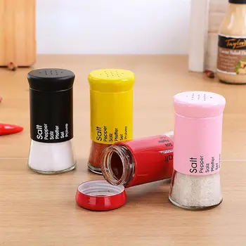 

2PCS Seasoning Bottle Small Glass Spice Bottle Seasoning Shaker for Kitchen Multi-purpose Kitchen Tools