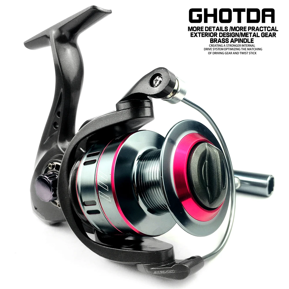 Fishing Reel Fishing Reel DC1000-7000 No Gap Metal Spool Max Drag 10KG Pike  Spinning Reel High Speed 5.2:1 Reel Fishing Gear Reel