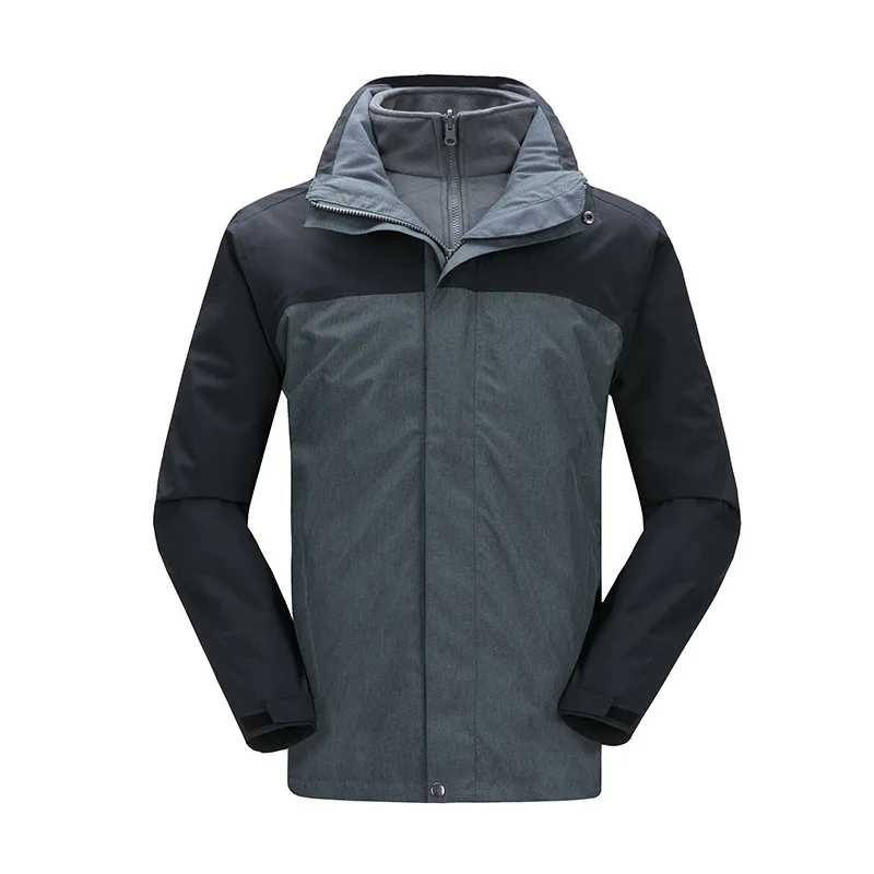 

Autumn And Winter Classic Men Outdoor Three-in-One Raincoat Jacket Deconstructable Brushed And Thick Waterproof Mountaineering P