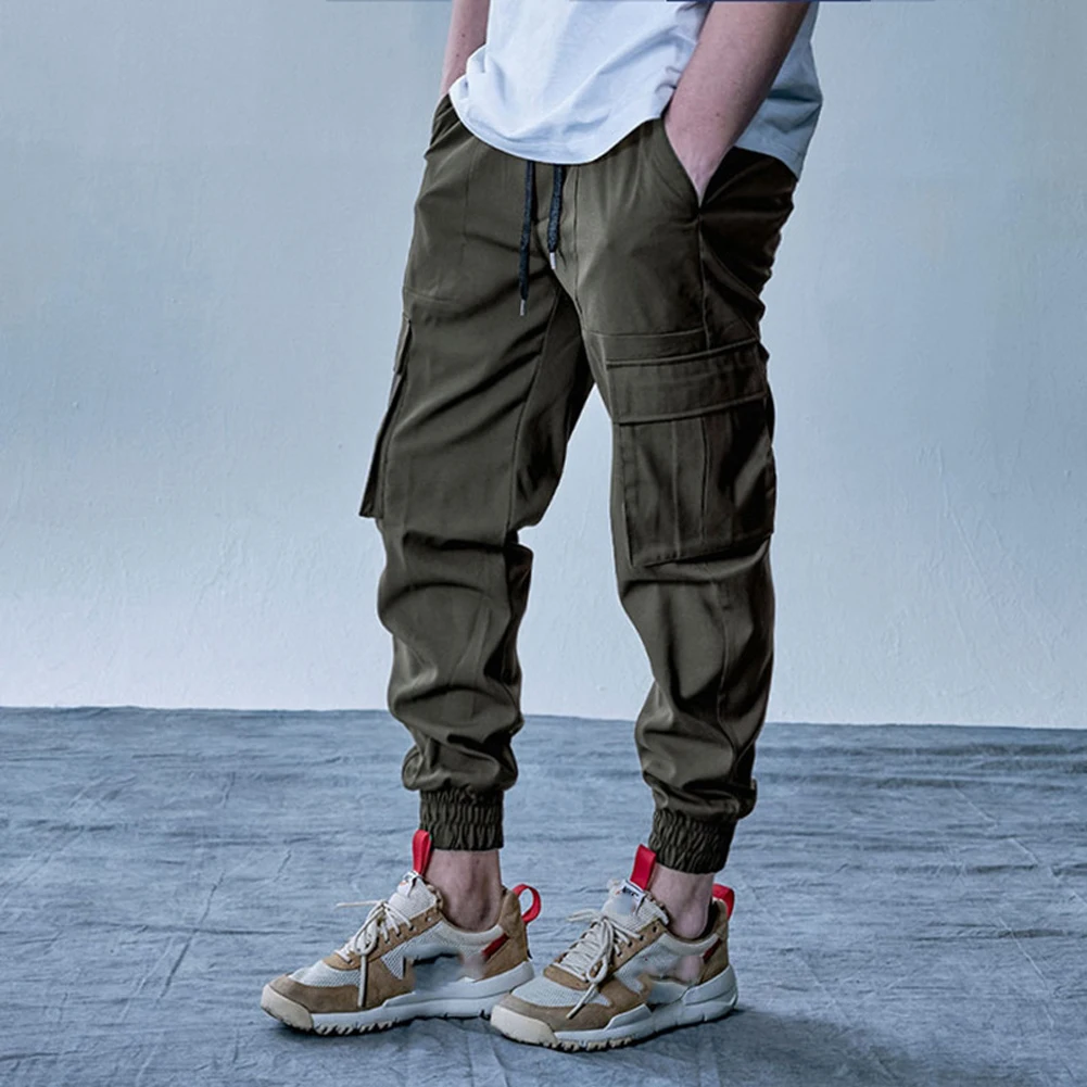 Мужские тактические брюки-карго Харадзюку для бега, спортивные штаны для спортзала, облегающие брюки для бега, спортивные штаны с карманом