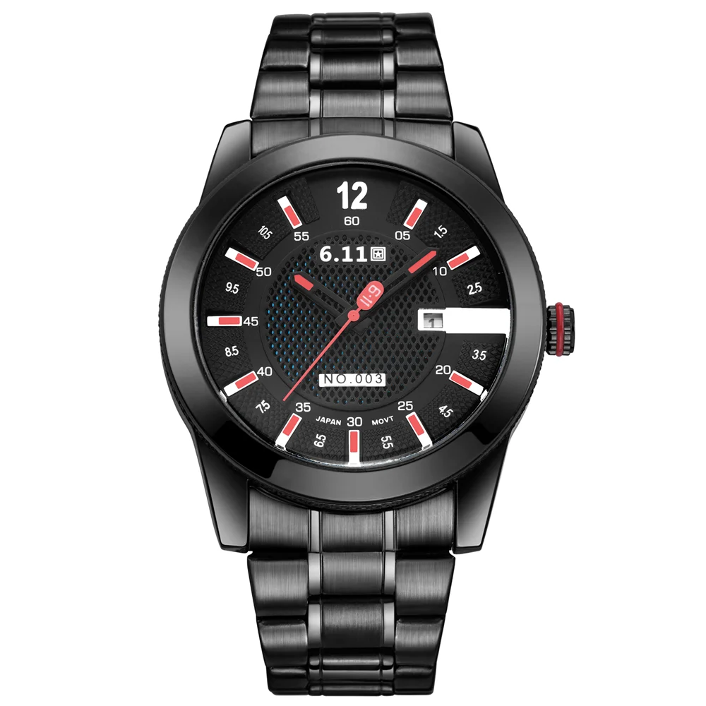 611 солнечные часы лучший бренд часы Мужские reloj macsulino light kinetic energy кварцевые часы со стальным ремешком водонепроницаемые часы с календарем Мужские - Цвет: 611-003-6