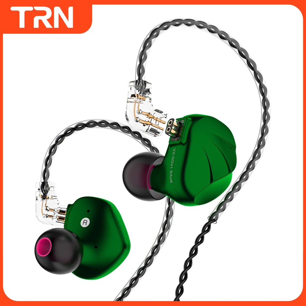 Внутриканальные наушники TRN VX 6BA + 1DD HIFI гибридные металлические DJ монитора