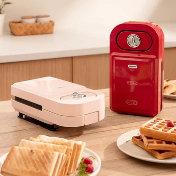 

220V Electric Waffle Maker Multifunctional Sandwichera Electrica Toaster Bubble Egg Cake Automatic Breakfast Waffle Machine 650W