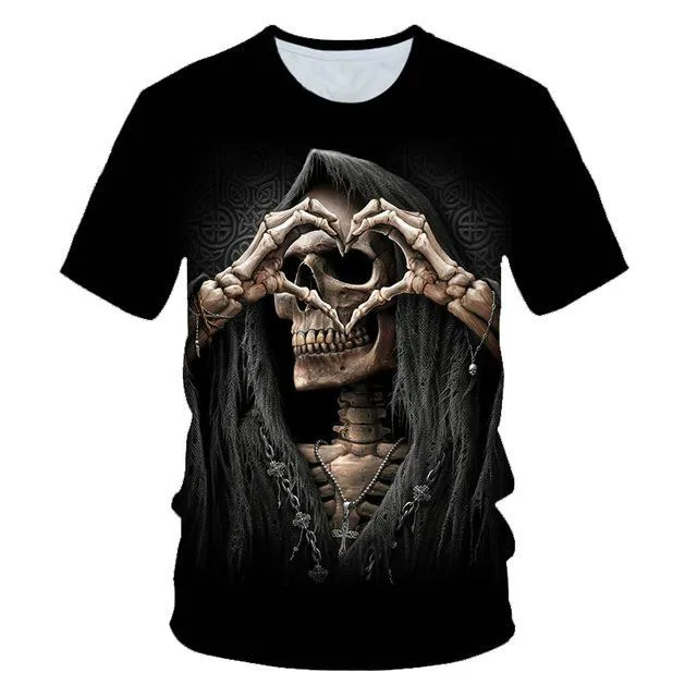Waliicorners 3D t-shirt motorcycle punk 3D printing t-shirt 9 H490aa560ca8f472684a38a526c13b7e8s