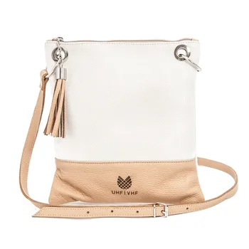 

Beige made handbag for woman fur