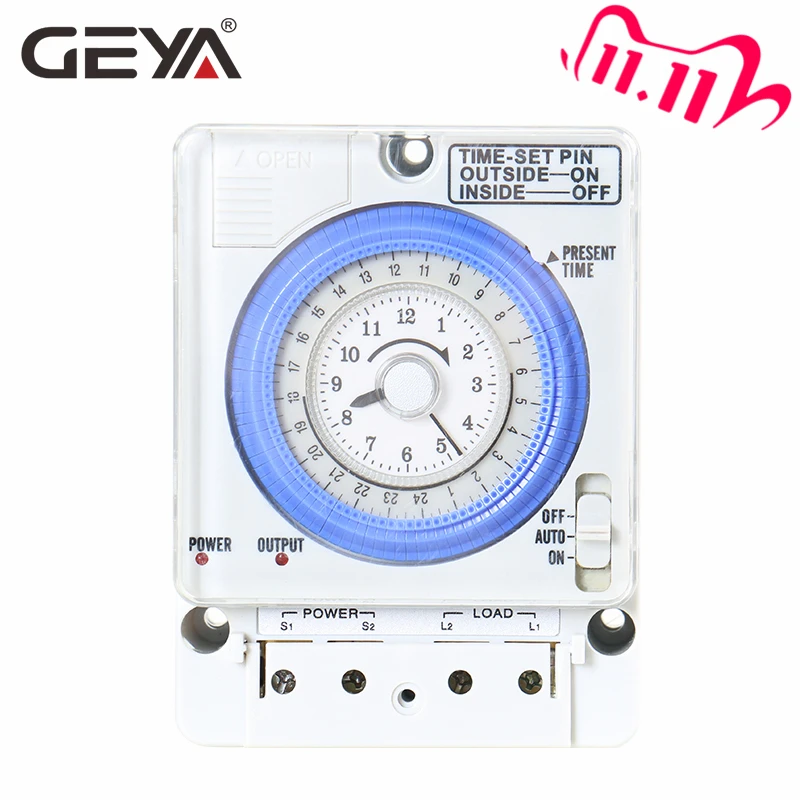 Geya Tb388 Non Power Failure 24 Hours Mechanical Timer Switch With