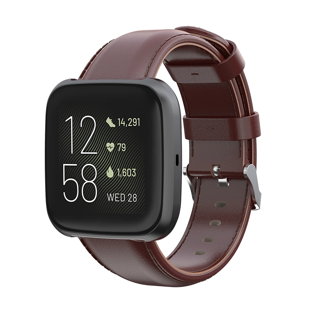Ремешок для часов с пряжкой Для Fitbit Versa 2 Versa Lite кожаный ремешок для часов 23 мм сменный ремешок для умных часов спортивный браслет