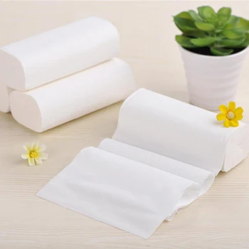 

12 Rolls/Lot Toilet Roll Paper 4 Layers Home Bathroom Tissue Rolling Paper Natural Virgin Pulp Pattern Paper