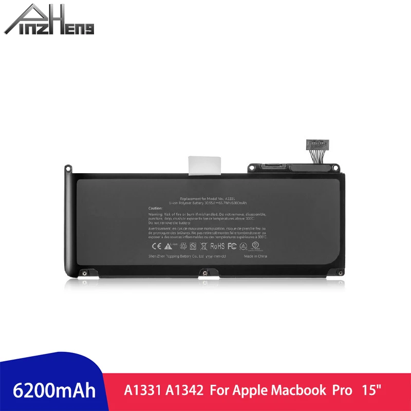 PINZHENG 6200mAh Аккумулятор для ноутбука MacBook Pro 15 дюймов A1331 батарея 2009 2010 ноутбук A1342 с
