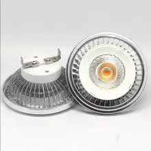 1 шт. 10 Вт 15 Вт AR111 Светодиодный прожектор Теплый Холодный белый светодиодный светильник COB QR111 G53 светодиодный потолочный светильник DC12V AC85-265V