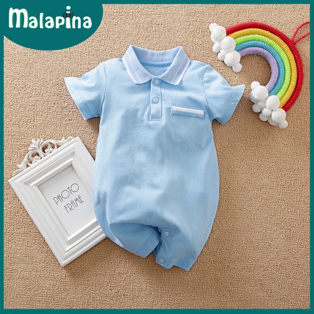 Malapina Baby Boy Romper Kids Summer Spring 0-24M Age Infant Gentleman Toddler Newborn Outfits Baby Girls Clothes 2021 Like the picture