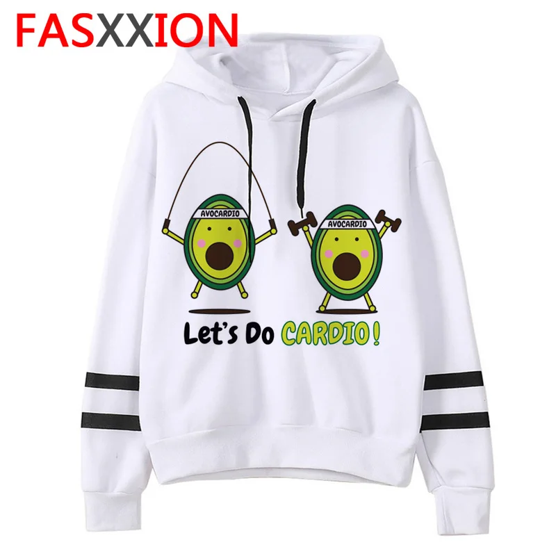 Авокадо Женская/Мужская толстовка kawaii Мультфильм ulzzang Графический свитер негабаритных с капюшоном уличная Корейская стильная винтажная одежда