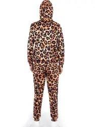 UJWI Зима Леопард 3d prin мода толстовка и брюки для мужчин Пара Одежда забавные дышащие фитнес толстовка + брюки комбинированный костюм