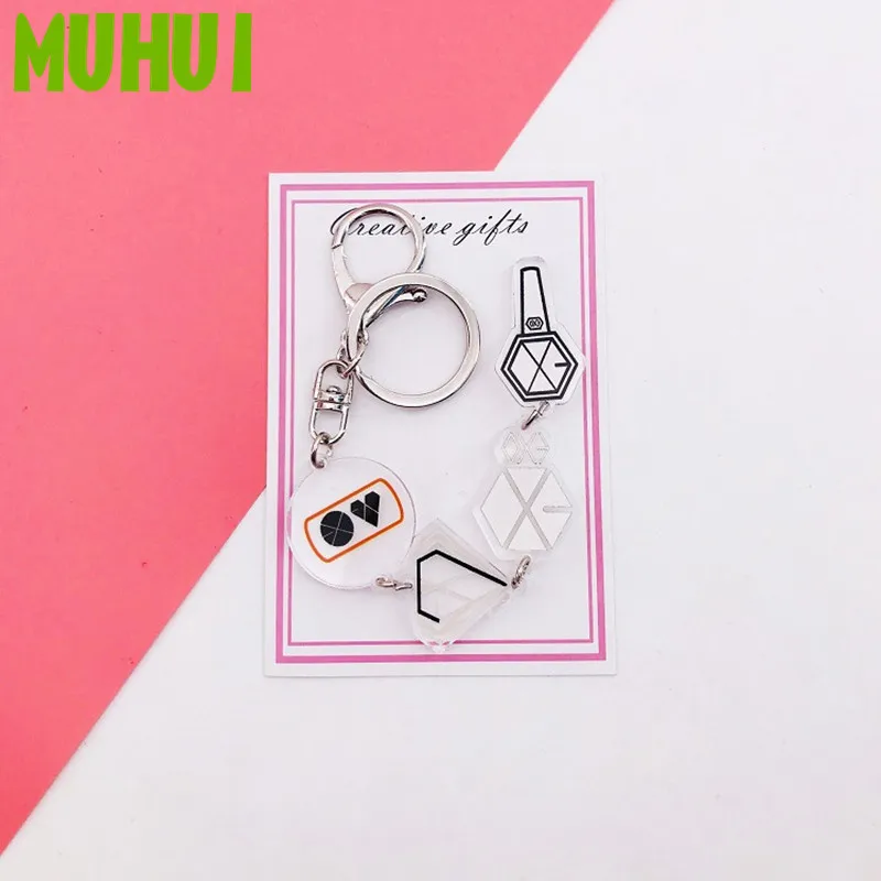 

2019 Kpop EXO Album String Key Chain Personalized Key Ring Pendant Keyring Women Bag Keychain 19331