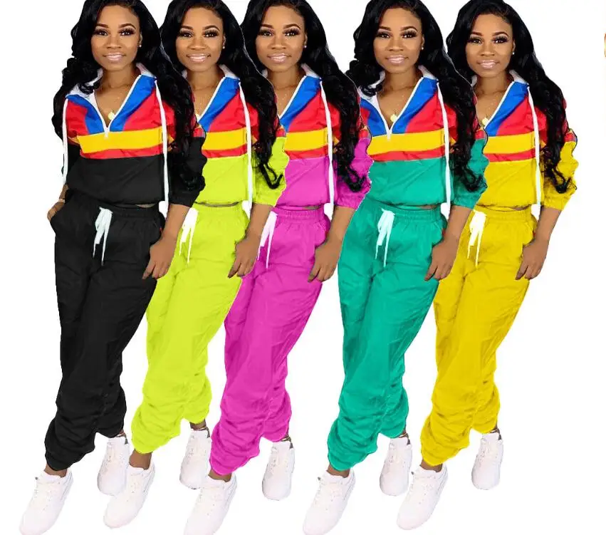 

Brand 2 Piece Set Women Hoodies Pant Clothing Autumn winter Warm Newest Clothes Ladies Sporting Solid Tracksuit Suit Female