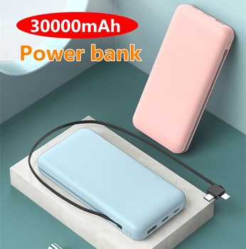 ミニ電源銀行iphone 11 × xr xiaomi Mi9サムスンミラースクリーンケーブルでpoverbank 30000 2600mah sluppytravel powerbank