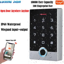 WIFI Tuya APP Keyless Door Lock Waterproof Fingerprint Access Control Standalone Keypad Fingerprint 125Khz RFID Card Door Entry