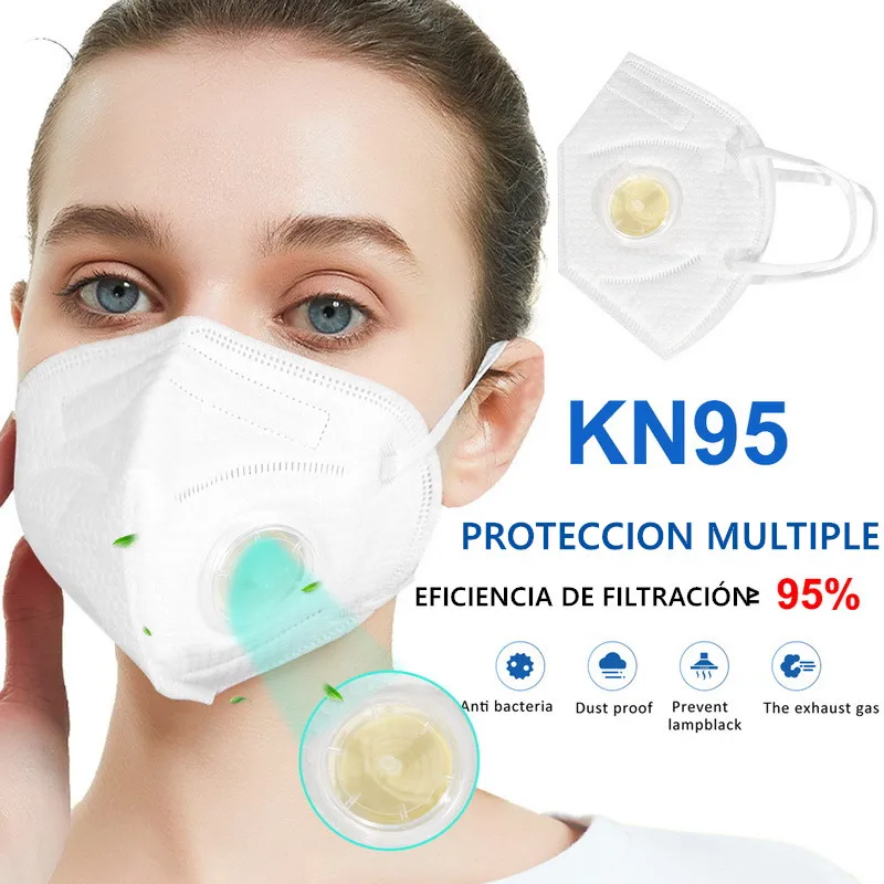 

100 pcs KN95 Masks Nonwoven Masks Dustproof Anti-fog 95% Filtration KN95 Masks Protective Products Entrega en 24 horas