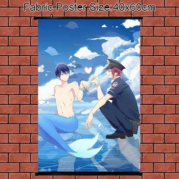 

Anime Poster Free Tachibana Makoto Nanase Haruka Otaku Cloth Wall Scroll Painting Art Prints Home Room Decoration 60*40 90*60