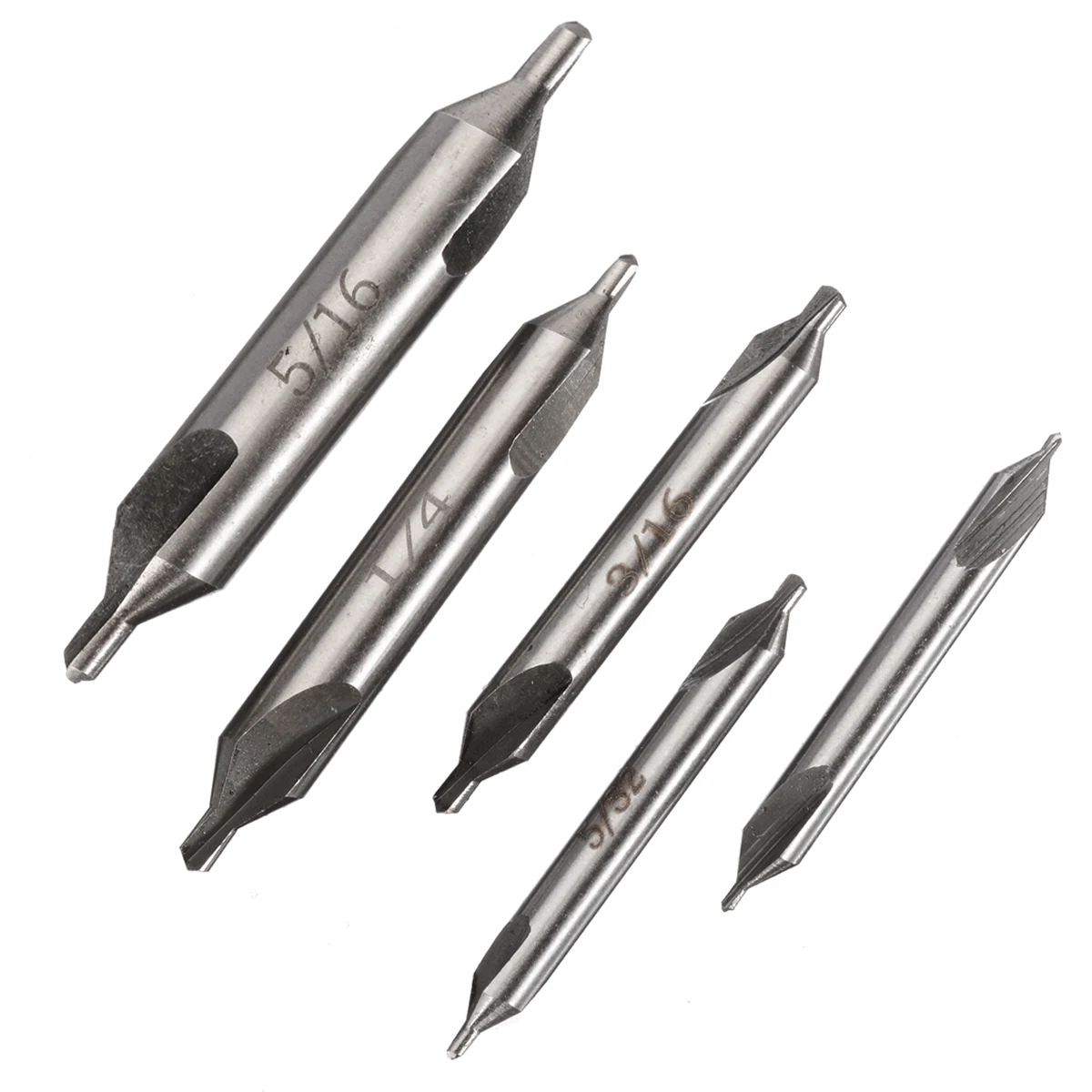 1/8 &quot3/16" 1/4 &quot5/16" 3/8 &quot5 шт. центр HSS 60 градусов сверла для комбинированная