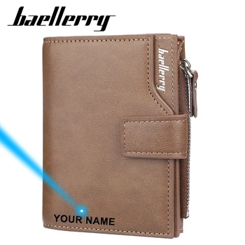 

Baellerry 2020 Casual Brown Men Wallets Top Quality Leather Designer Small Wallets and Purses for Credit Cards Money Purse