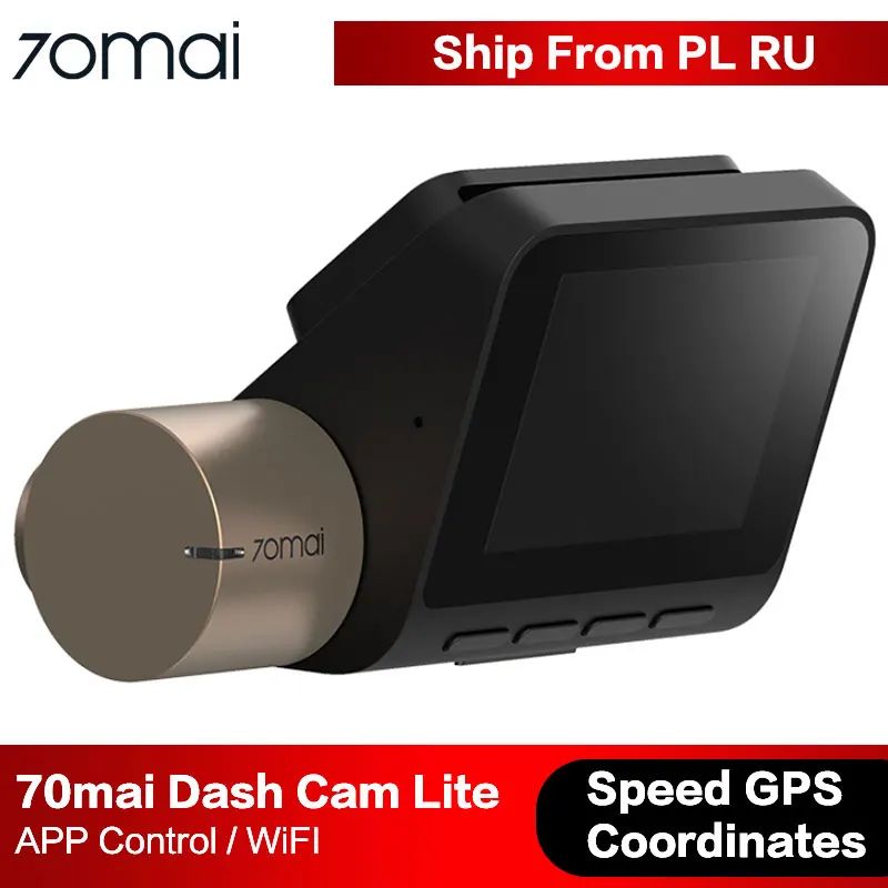 Видеорегистратор 70mai Lite 1080P с GPS модулем видеорегистратор 70 MAI Wi Fi и монитором
