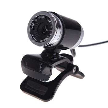 

USB 2.0 12 Megapixel HD Camera Web Cam with MIC Clip-on 360 Degree for Desktop Skype Computer PC Laptop Black