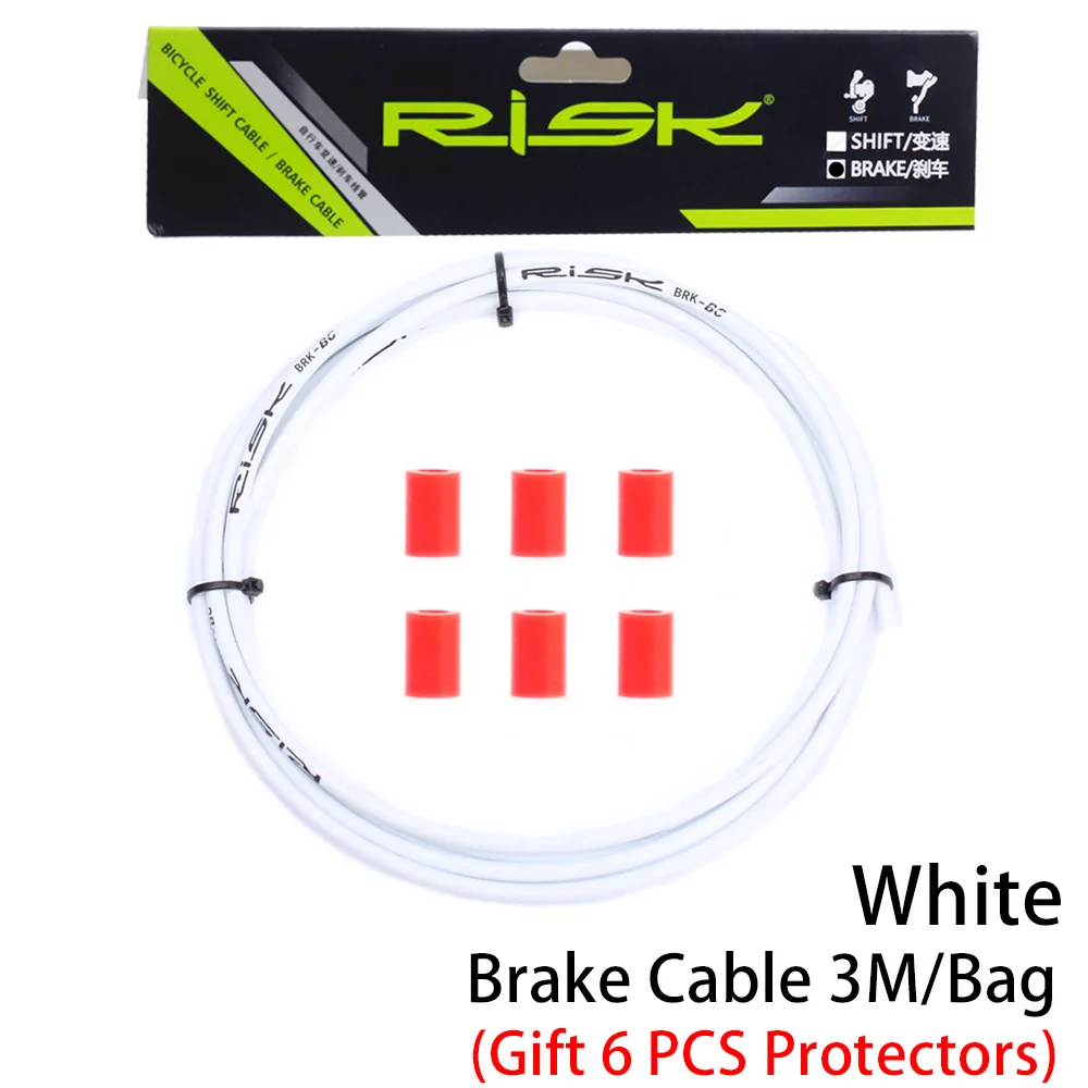 1 Bag Brake White Риска 3 метра велосипедный тормоз Корпус/переключения Корпус велосипед линия тормозного кабеля механизмы переключения передач для велосипеда линия трубки для MTB дорожный велосипед - Цвет: 1 Bag Brake White