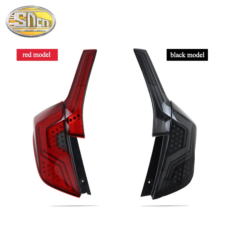 Rear Fog Lamp + Brake Light + Reverse + Dynamic Turn Signal Car LED Tail Light Taillight For Honda JAZZ FIT GK5 2014 - 2018