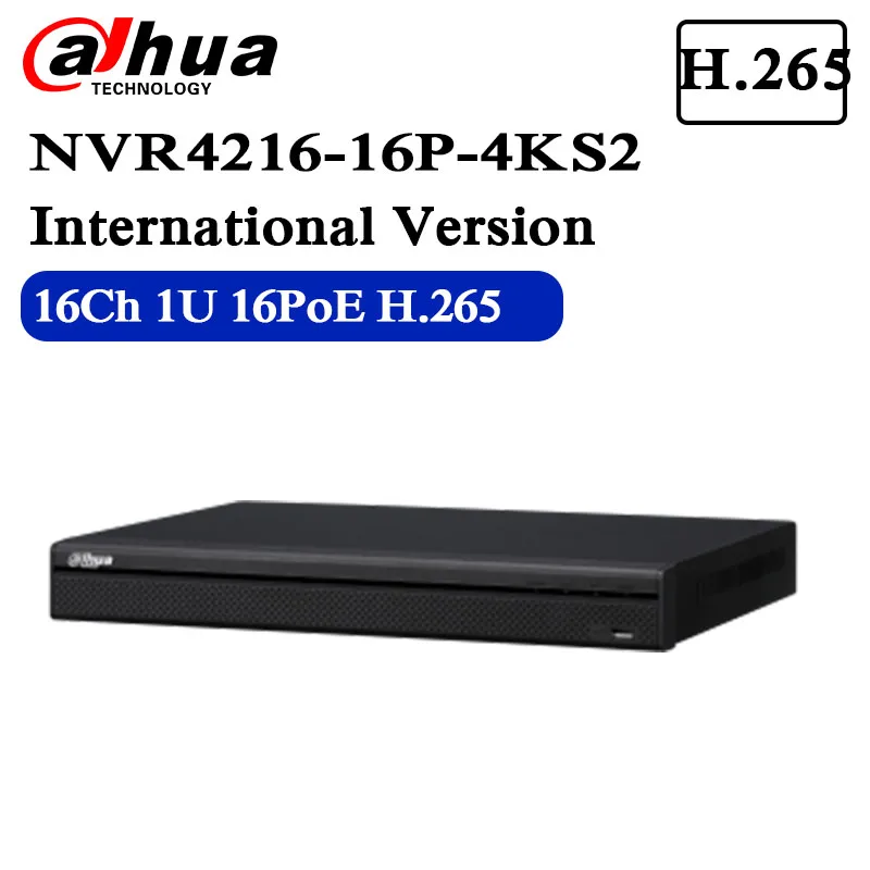

original English NVR4216-16P-4KS2 16CH 1U 4K&H.265 Lite Network Video Recorder Up to 8MP Resolution with 16poe