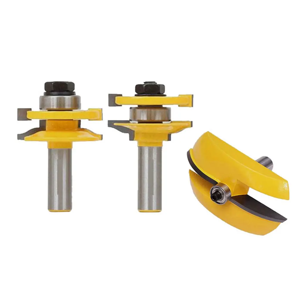 

3pcs 1/2 Handle Raised Panel Door Router Bit Milling Cutter Power Hand Tool