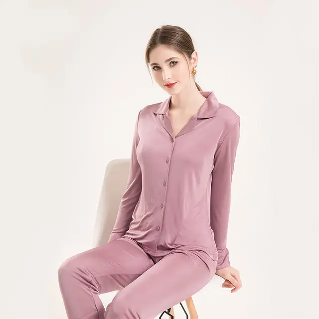50% шелк 50% вискоза женский пижамный комплект Ночная рубашка M L XL 2XL TG200