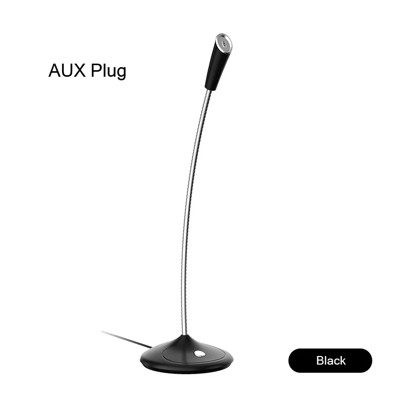Black-AUX 360 ° записывающий конденсаторный микрофон USB 3,5 AUX HD Шум уменьшающий шум удаление всенаправленного вызова микрофон конференц-связи - Цвет: Black-AUX