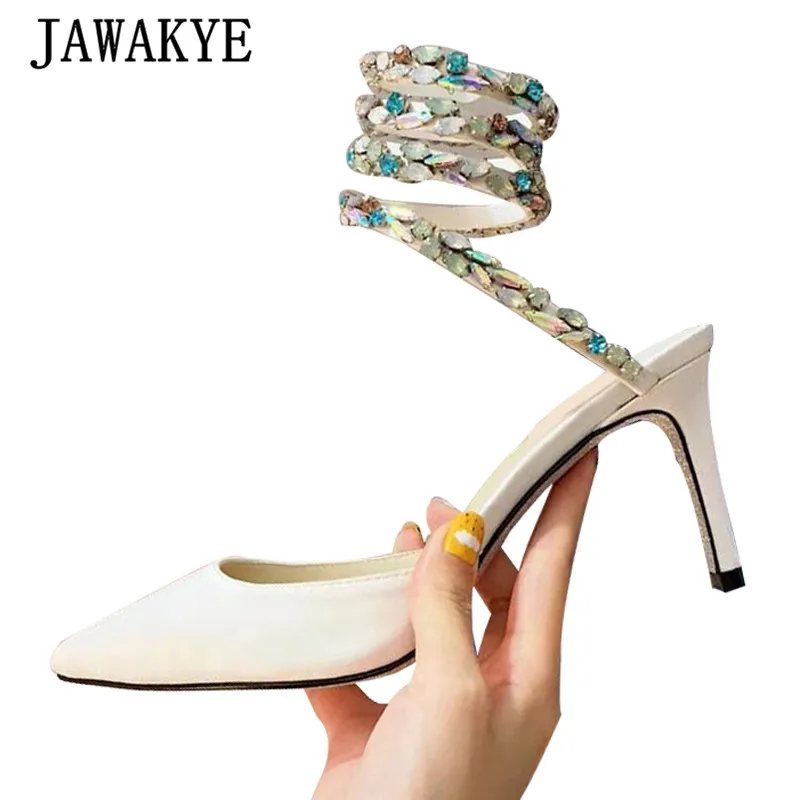 Женские туфли-лодочки со змеиным принтом на тонком высоком каблуке | Обувь