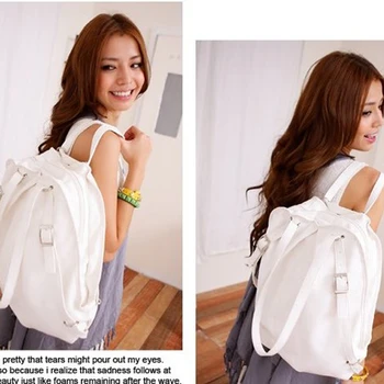 

Female Bookbag High Capacity Fashion Women Backpack For School Girls Bag Ladies PU Fabric Backpack