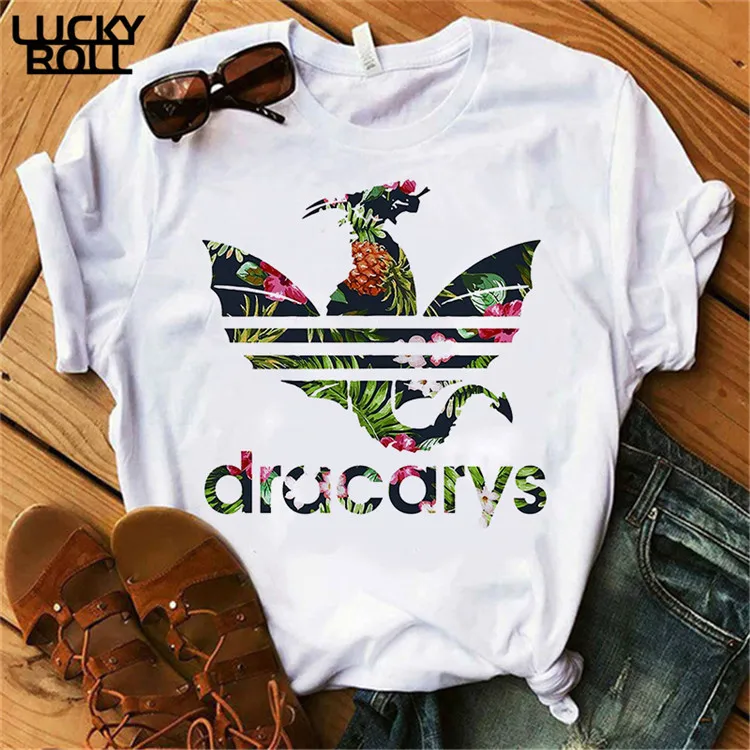 Игра престолов Dracarys футболка женская мать драконов рубашки женские s футболки король королева девушки друзья Mon подарок Тройник - Цвет: XWT0340-white