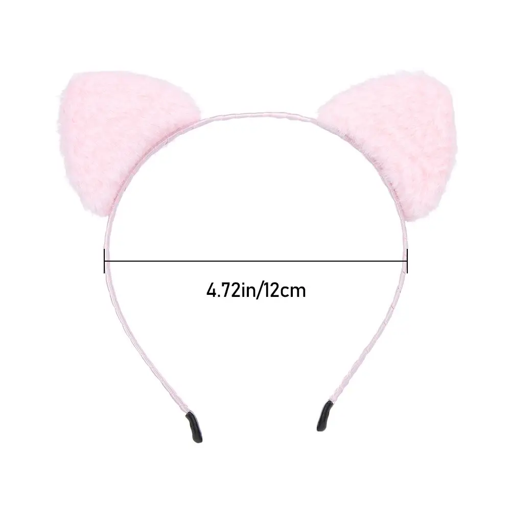 Anime Cosplay Nette Gesicht Waschen Plüsch Cartoon Haar Zubehör Haar Hoop Haar Band Katze Ohren Stirnband – Detail 12