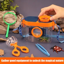 Boîte d'observation des insectes pour enfants, jouets éducatifs scientifiques portables, boîte de sport de plein air, expérience d'exploration, cadeau de noël Montessori