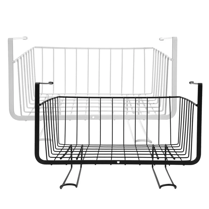 Storage Basket Rack Under Shelf Cabinet Wire Organizer Holder for Kitchen Pantry Desk VJ-Drop