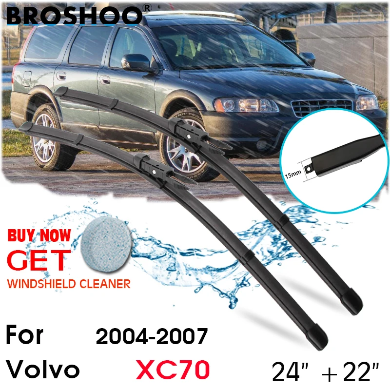 

Car Wiper Blade Front Window Windscreen Windshield Wipers Blades Pinch Tab Auto Accessories 24"+22" For Volvo XC70 2004-2007