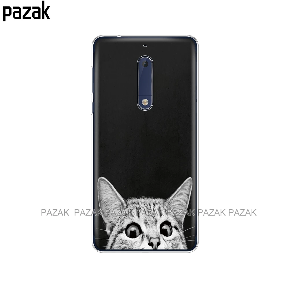 Силиконовый чехол для Nokia 1 2 3 5 plus 2018 мягкий из ТПУ задней панели телефона