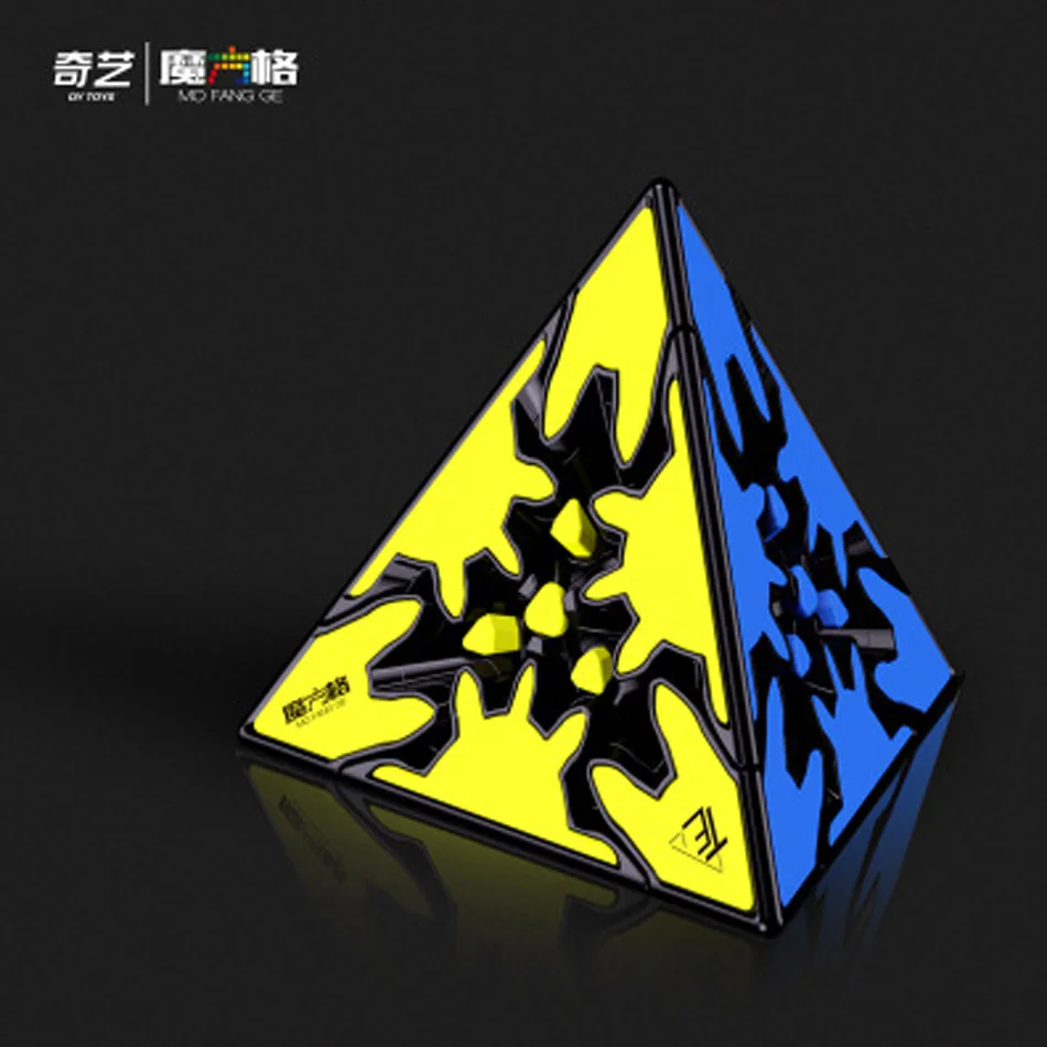 MoFangGe QiYi ABS Gear Magic Cube Speed 3x3x3 Пирамида 3x3 странная форма Профессиональный Cubo Magico