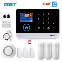 Pgst PG103 Tuya Wifi Gsm Wireless Home Security Met Fire Rookmelder Alarm Systeem Afstandsbediening Smart Leven