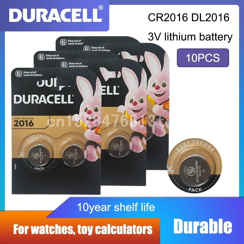 10 шт. совершенно новый аккумулятор для DURACELL DLCR2016 CR2016 ECR2016 GPCR2016 3 в кнопочный