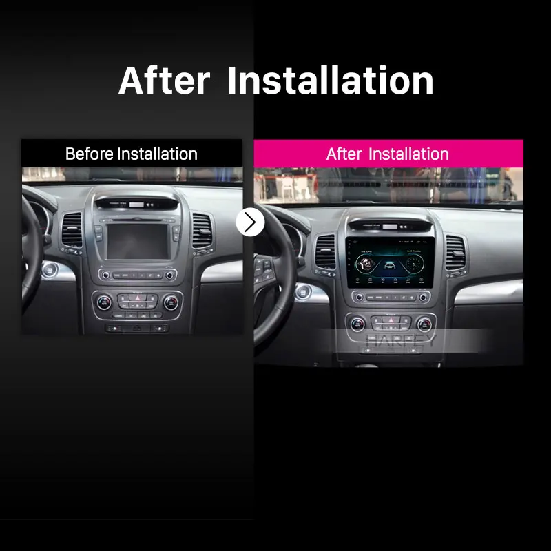 Clearance Harfey GPS Navigation Car Radio HD Touchscreen 9 inch Bluetooth for Hyundai Sorento 2013-2014 Android 8.1 support SWC Carplay 5
