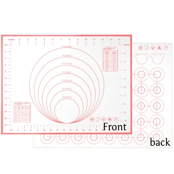 

Double Side Silicone Mat for Dough Rolling/ Baking/ Cooking Half Sheet Macarons Silicone Pad Mold Pastry Accessories new